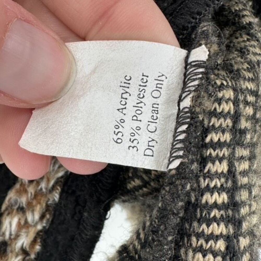 VTG Lee Andersen Womens Color-block Metallic Button Front Cardigan Jacket Medium - Picture 7 of 14